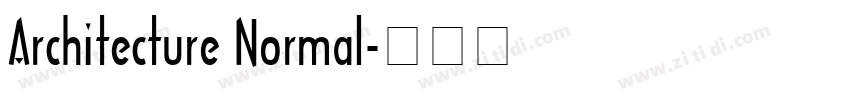 Architecture Normal字体转换